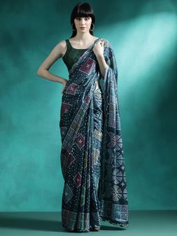Lush Glam - Designer Fancy Saree with Unstitched Blouse