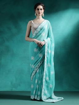 Lush Glam - Designer Fancy Saree with Unstitched Blouse