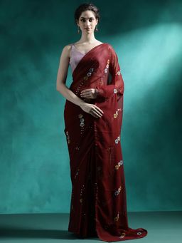 Lush Glam - Designer Fancy Saree with Unstitched Blouse