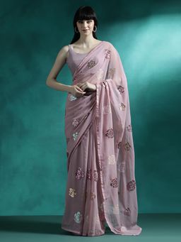Lush Glam - Designer Fancy Saree with Unstitched Blouse