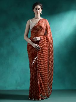 Lush Glam - Designer Fancy Saree with Unstitched Blouse