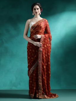 Lush Glam - Designer Fancy Saree with Unstitched Blouse