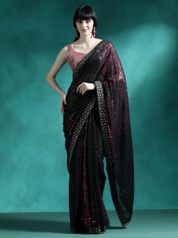 Lush Glam - Designer Fancy Saree with Unstitched Blouse