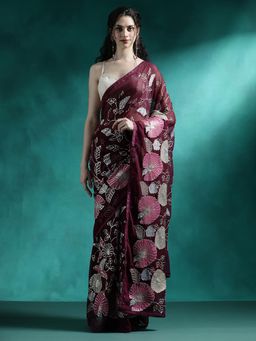 Lush Glam - Designer Fancy Saree with Unstitched Blouse