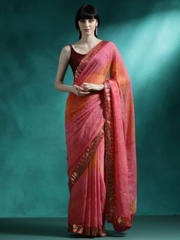 Lush Glam - Designer Fancy Saree with Unstitched Blouse