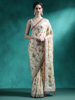 Lush Glam - Designer Fancy Saree with Unstitched Blouse