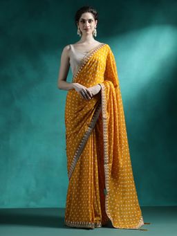 Lush Glam - Designer Fancy Saree with Unstitched Blouse