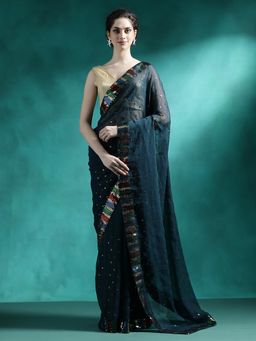 Lush Glam - Designer Fancy Saree with Unstitched Blouse