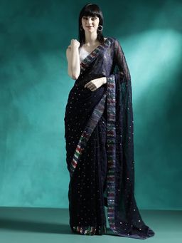 Lush Glam - Designer Fancy Saree with Unstitched Blouse
