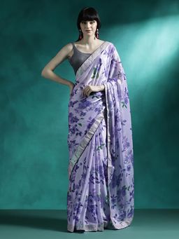 Lush Glam - Designer Fancy Saree with Unstitched Blouse