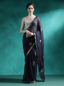 Lush Glam - Designer Fancy Saree with Unstitched Blouse