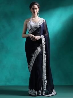 Lush Glam - Designer Fancy Saree with Unstitched Blouse