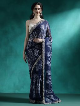 Lush Glam - Designer Fancy Saree with Unstitched Blouse