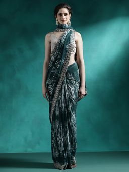 Lush Glam - Designer Fancy Saree with Unstitched Blouse