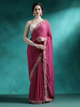 Lush Glam - Designer Fancy Saree with Unstitched Blouse