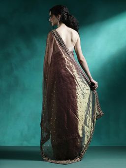 Lush Glam - Designer Fancy Saree with Unstitched Blouse