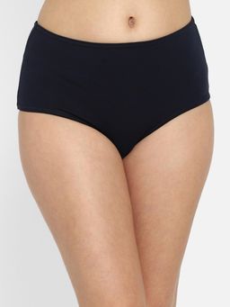 Clovia - High Waist Hipster Panty In Navy - Cotton