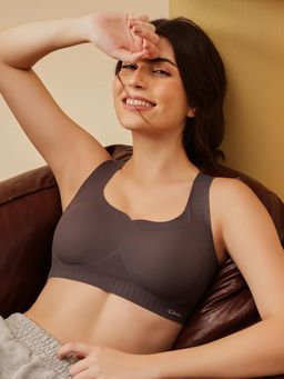 Clovia - Padded Bonded Bra In Dark Grey