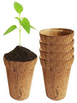 Ecofynd - Pack Of 5, 4 Inches Coir Pots