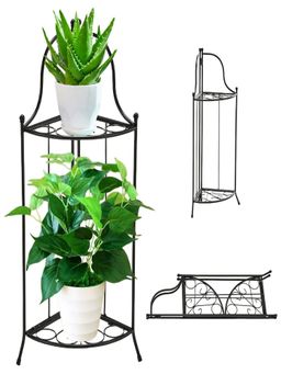Ecofynd - Daxton Metal Plant Stand, 8 To 11 Inches Adjustable Heavy Duty Plant Holder