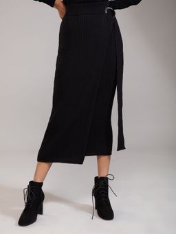 Twenty Dresses by Nykaa Fashion - Black All Wrapped In Style Skirt