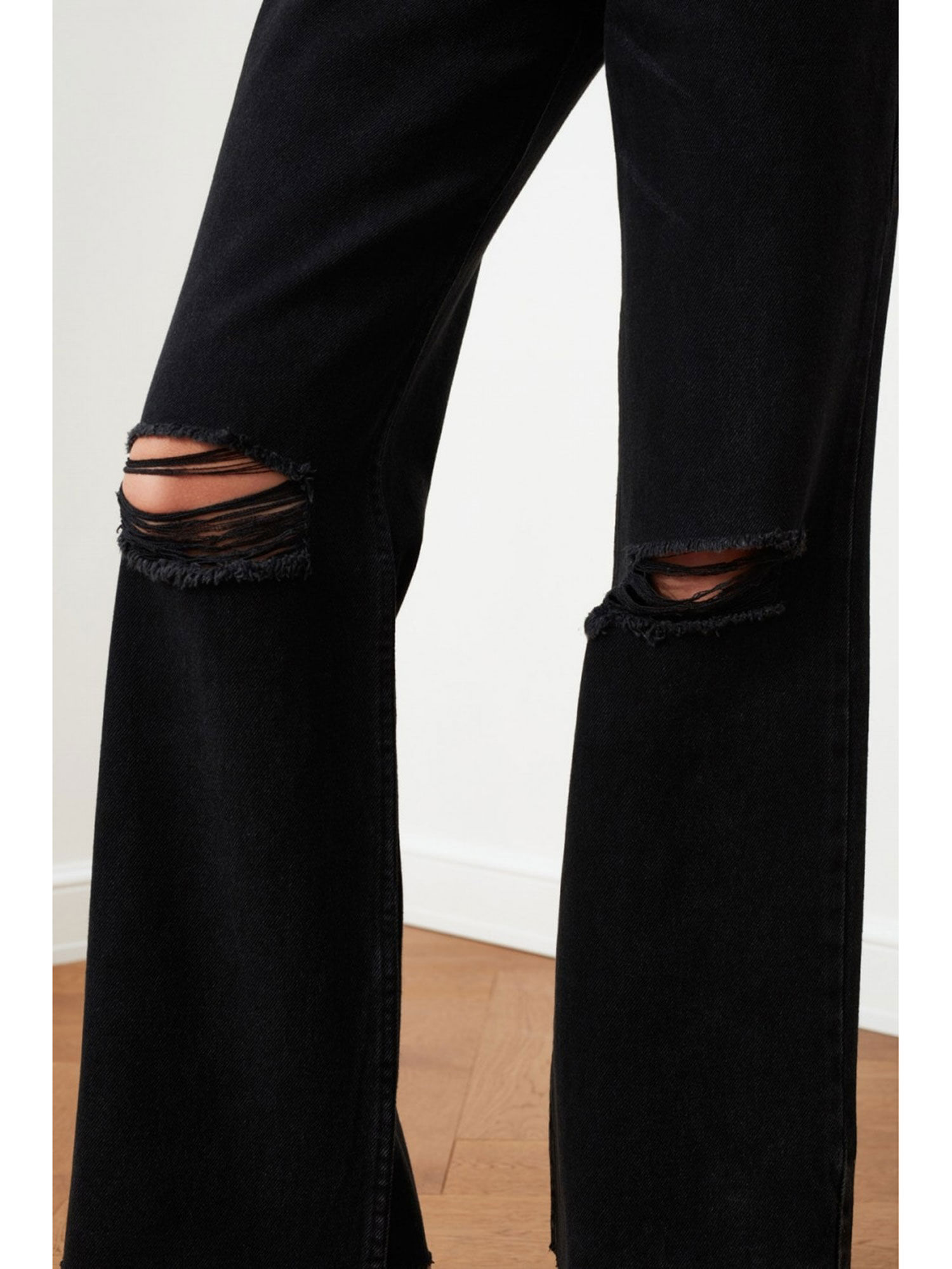 Buy Trendyol Wide Leg Ripped Knee 