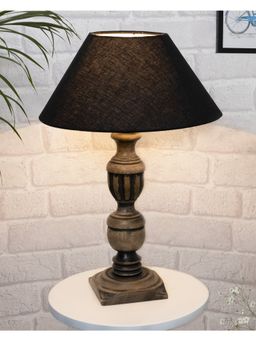 Homesake - Black French Trophy Table Lamp Black Shade