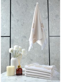Saral Home - Rose Pure Cotton 4 Pcs Hand Towel