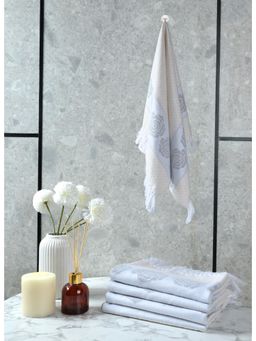 Saral Home - Rose Pure Cotton 4 Pcs Hand Towel