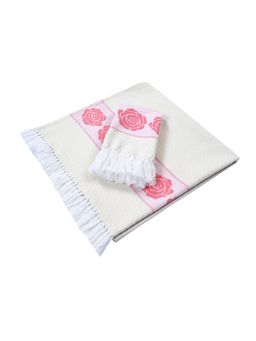 Saral Home - Rose Pure Cotton Bath & Hand Towel
