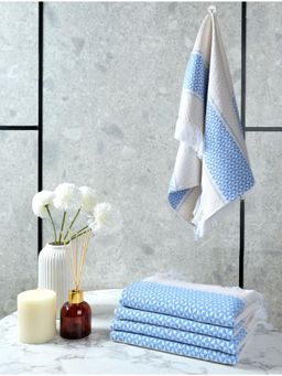 Saral Home - Firki Pure Cotton 4 Pcs Hand Towel