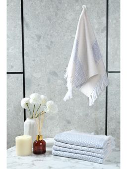 Saral Home - Firki Pure Cotton 4 Pcs Hand Towel
