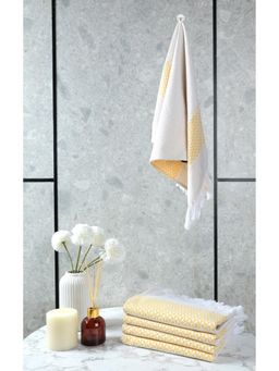 Saral Home - Firki Pure Cotton 4 Pcs Hand Towel