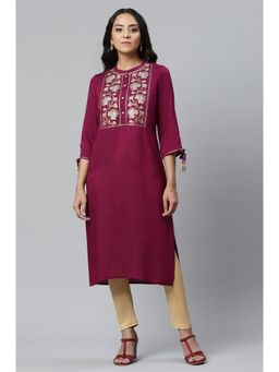 Aurelia - Purple Zari Embroidered and Sequin Work Kurta