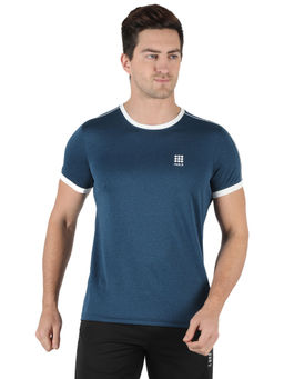 Rock.it - Men Blue Round Neck Regular Fit Half Sleeve T-shirt