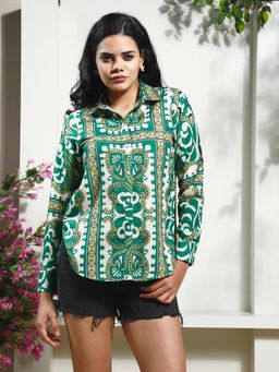 AAREIN - Green Printed Shirt