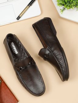 Teakwood - Mens Brown Leather Casual Flexi 360 Loafers