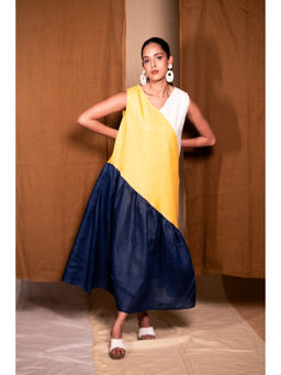 dhaaga - Juliette Multi-Color Colorblock Maxi Dress