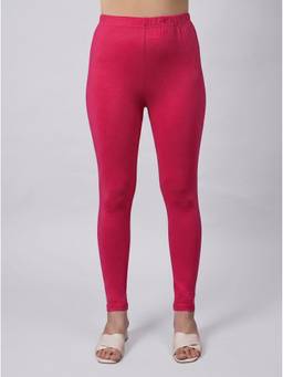 ARAMYA - Fuchsia Knit Solid Leggings
