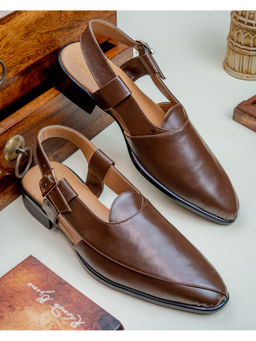 NR by Nidhi Rathi - Men Leather Comfort Sandals Brown