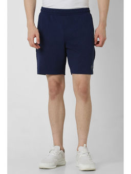 Van Heusen - Men Navy Blue Solid Casual Shorts