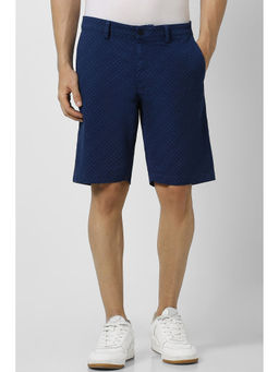 Van Heusen - Men Navy Blue Print Casual Shorts