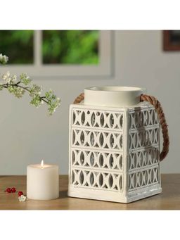 Ellementry - Jharoka Ecomix White Lantern for Home and Balcony Decor