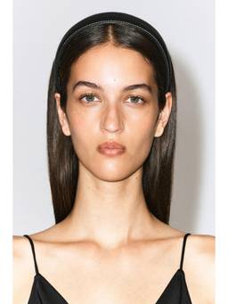 COS - Women Black TOPSTITCHED LEATHER HEADBAND