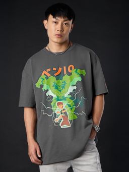 The Souled Store - Official Ben 10: Heat Blast Oversized Grey T-Shirts for Men