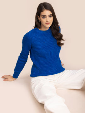 royal blue tunic sweater