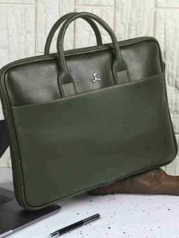 Mochi - Women Formal Green Laptop Bag