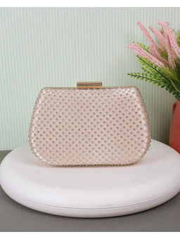 Mochi - Women Party Gold Clutche with Detachable Sling