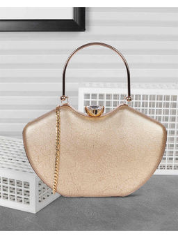 Mochi - Women Gold Clutch with Detachable Sling