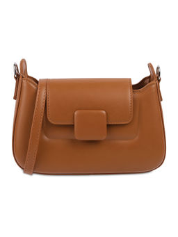 Mochi - Solid Tan Casual Sling & Cross Bag